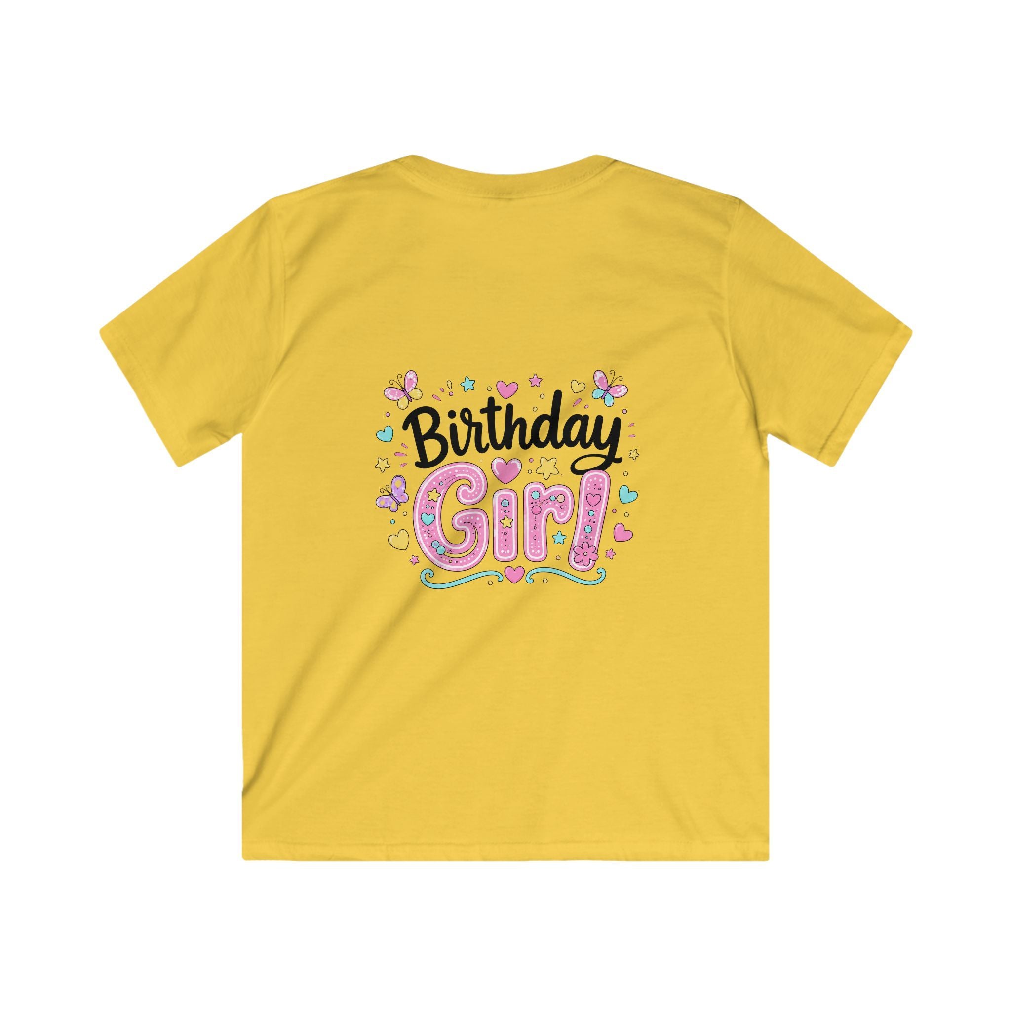 Kids Tee — ‘I Was 6 Now I’m 7’ Birthday Girl Cute Floral Design