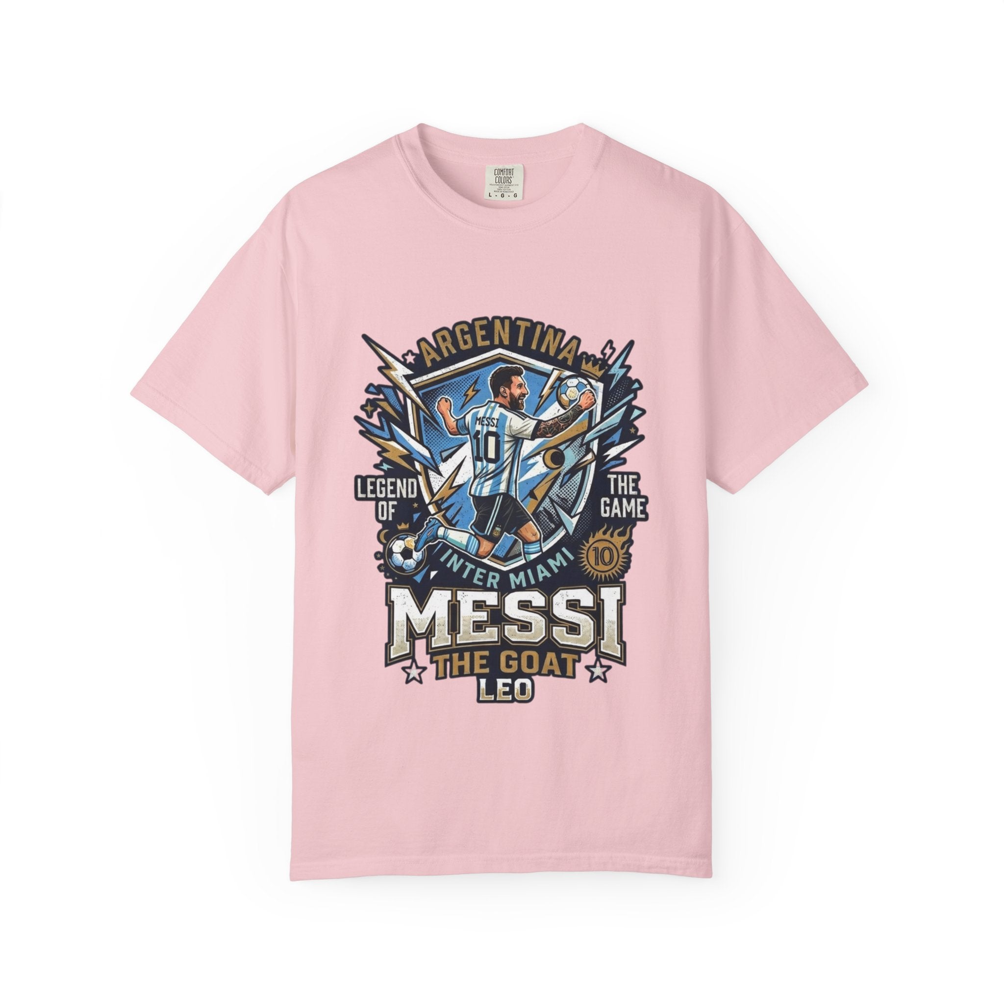 Messi "The GOAT" Soccer T-Shirt - Argentina Fan Version