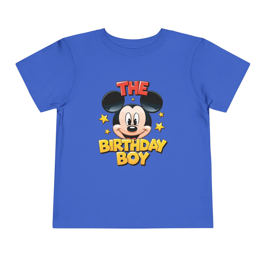 Toddler Tee — "The Birthday Boy" Cartoon Mouse Party Shirt