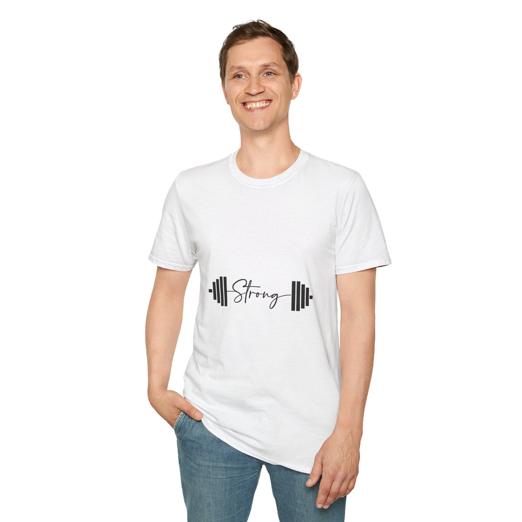 Strong Barbell T‑Shirt — Motivational Fitness Tee for Weightlifters