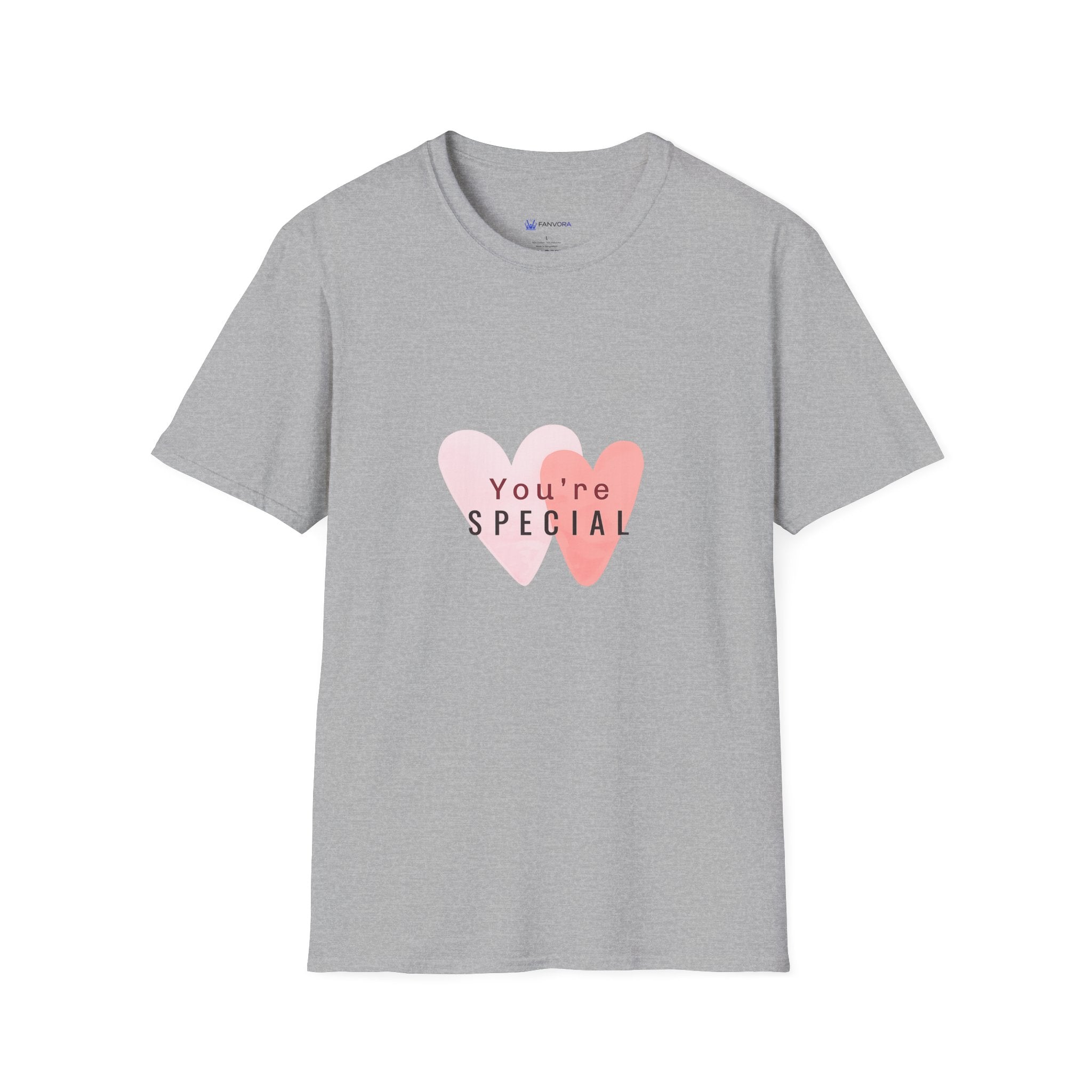 T-Shirt — "You're Special" Pink Heart Graphic Tee — Gift for Friends & Loved Ones
