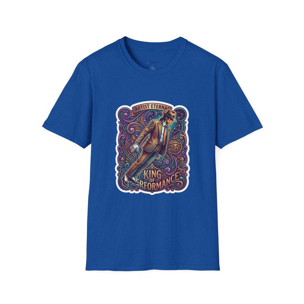 Michael Jackson King of Performance retro tribute graphic t-shirt design