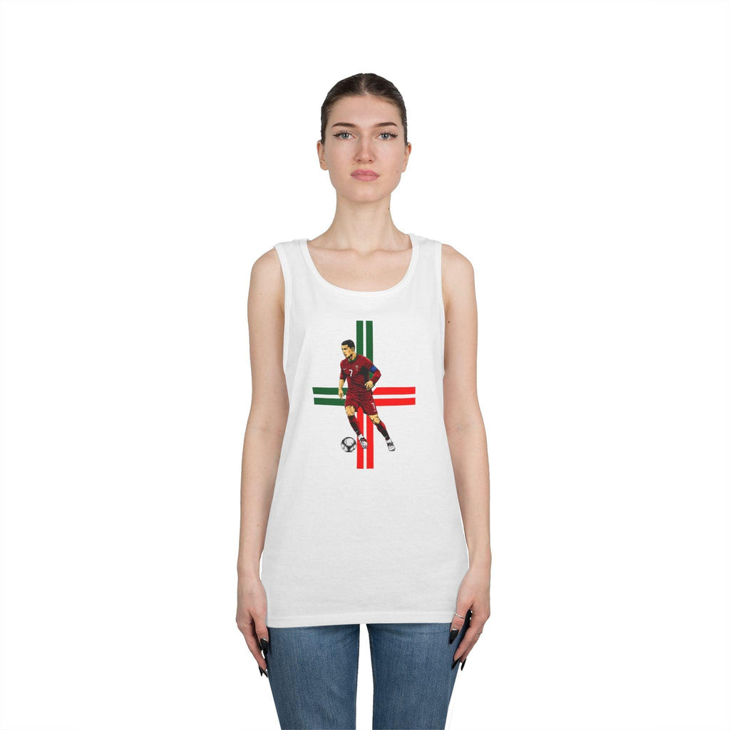 Soccer Player Graphic Tank Top — Vintage Italy Flag Soccer Vibes.