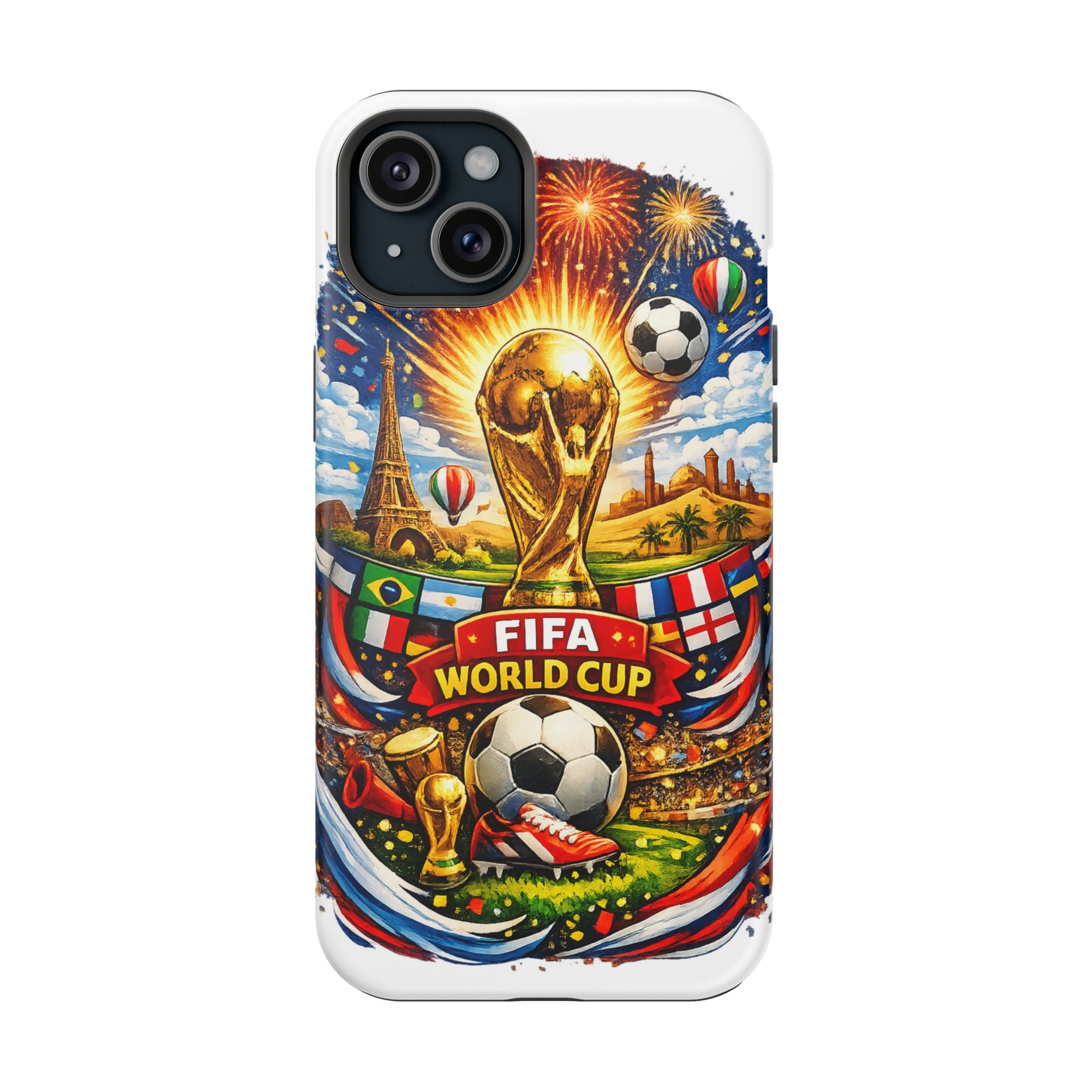 Soccer Magnetic Impact-Resistant Phone Case — FIFA Trophy Design