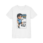 Youth Soccer Tee – Cute Cartoon Player "Ready to Score" Kids Jersey