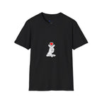 T-Shirt — Minimal Korean Finger Heart Design with 'I Love You' Pocket Graphic