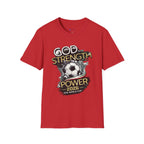 God Is My Strength Soccer T-Shirt — Christian Faith & Football Power 2026
