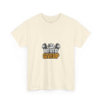 Never Give Up Fitness T-Shirt — Motivational Gym Tee with Dumbbell Graphic