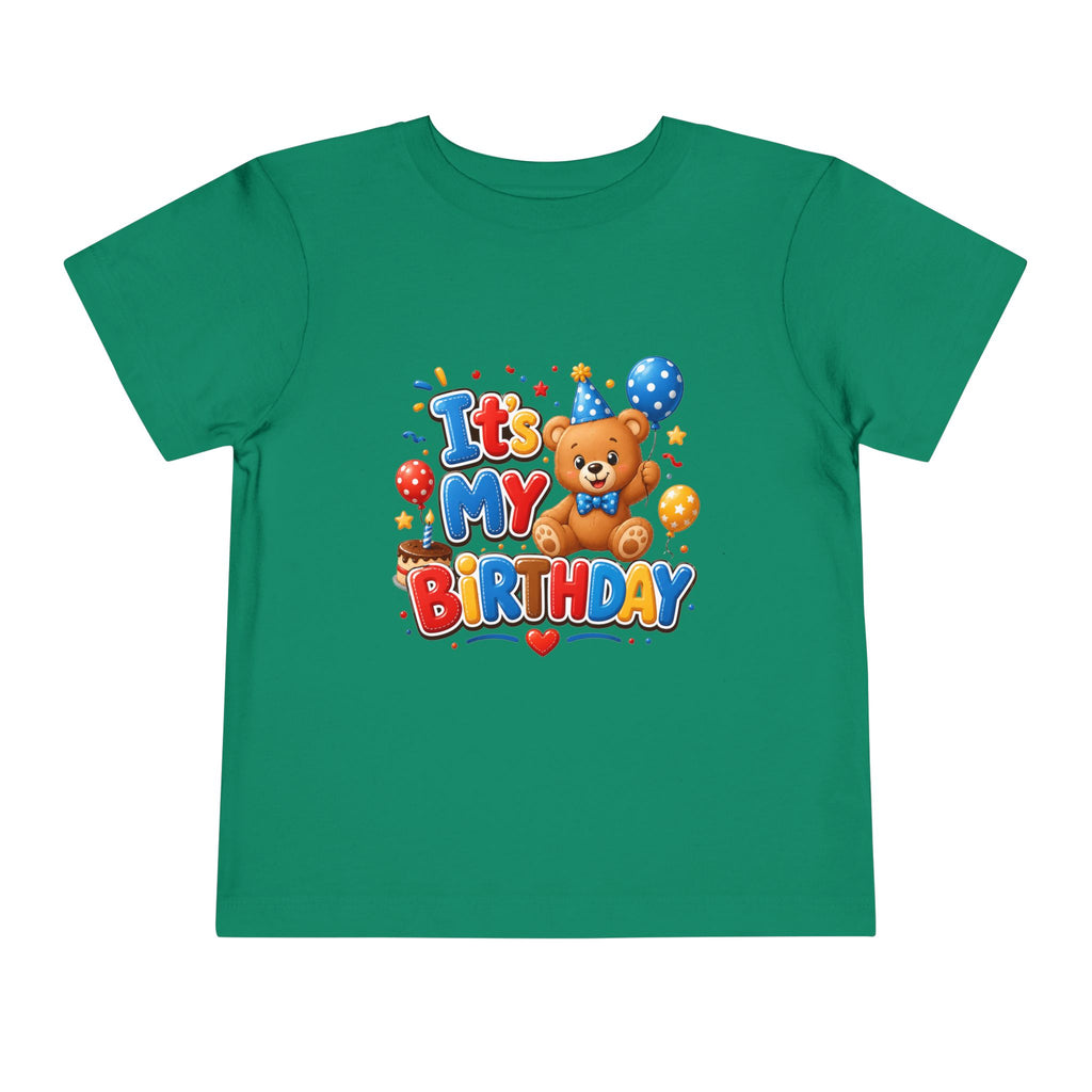 Toddler Birthday Tee — "It's My Birthday" Bear Party Shirt