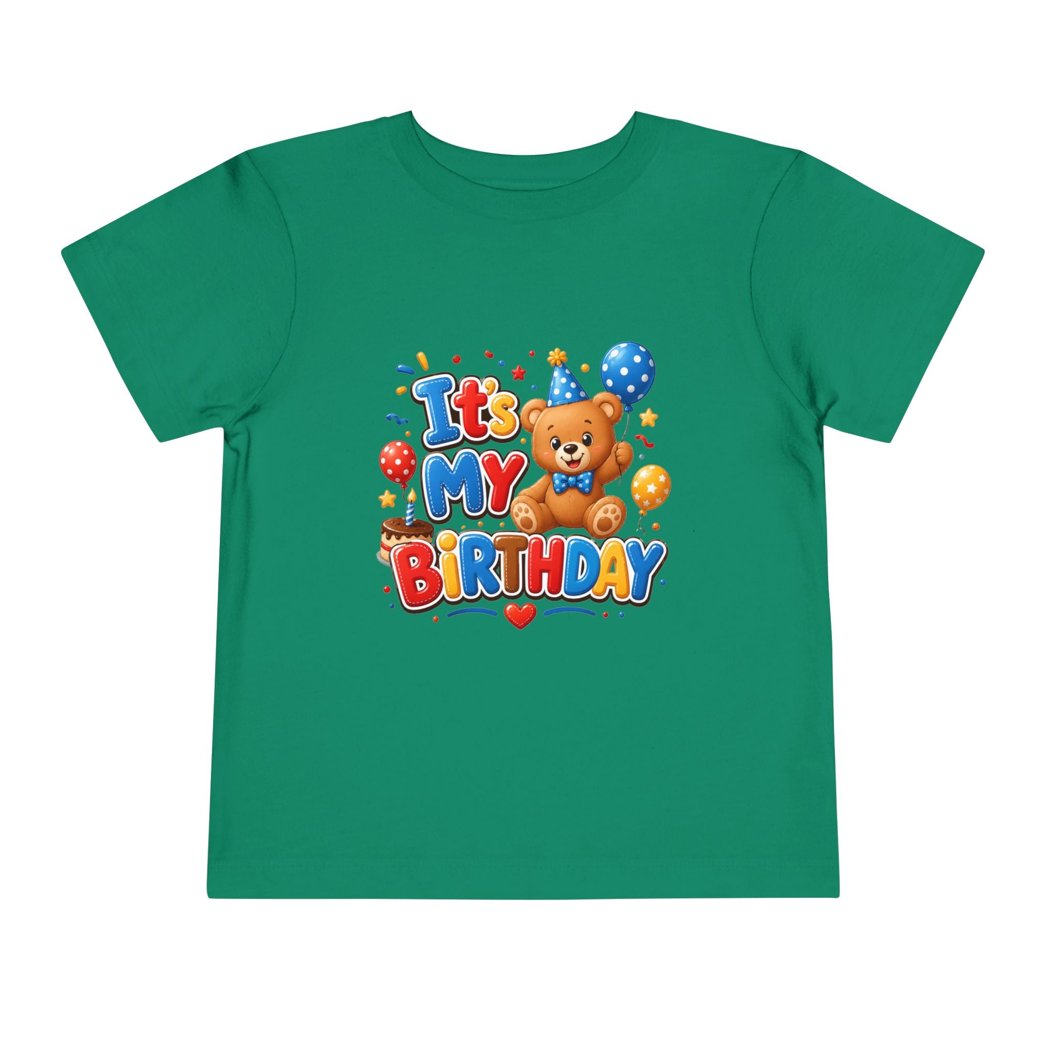 Toddler Birthday Tee — "It's My Birthday" Bear Party Shirt