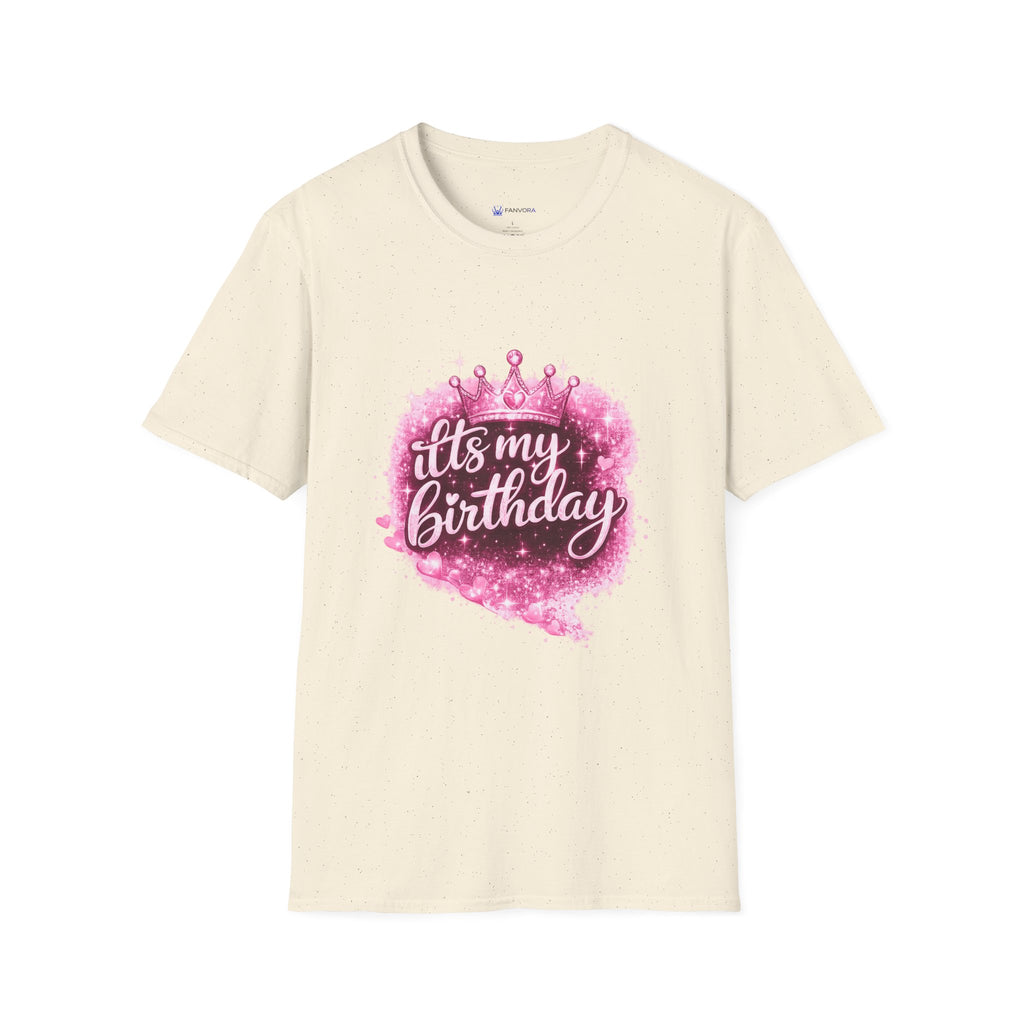Birthday T-Shirt — “It's My Birthday” Pink Crown Celebration Tee