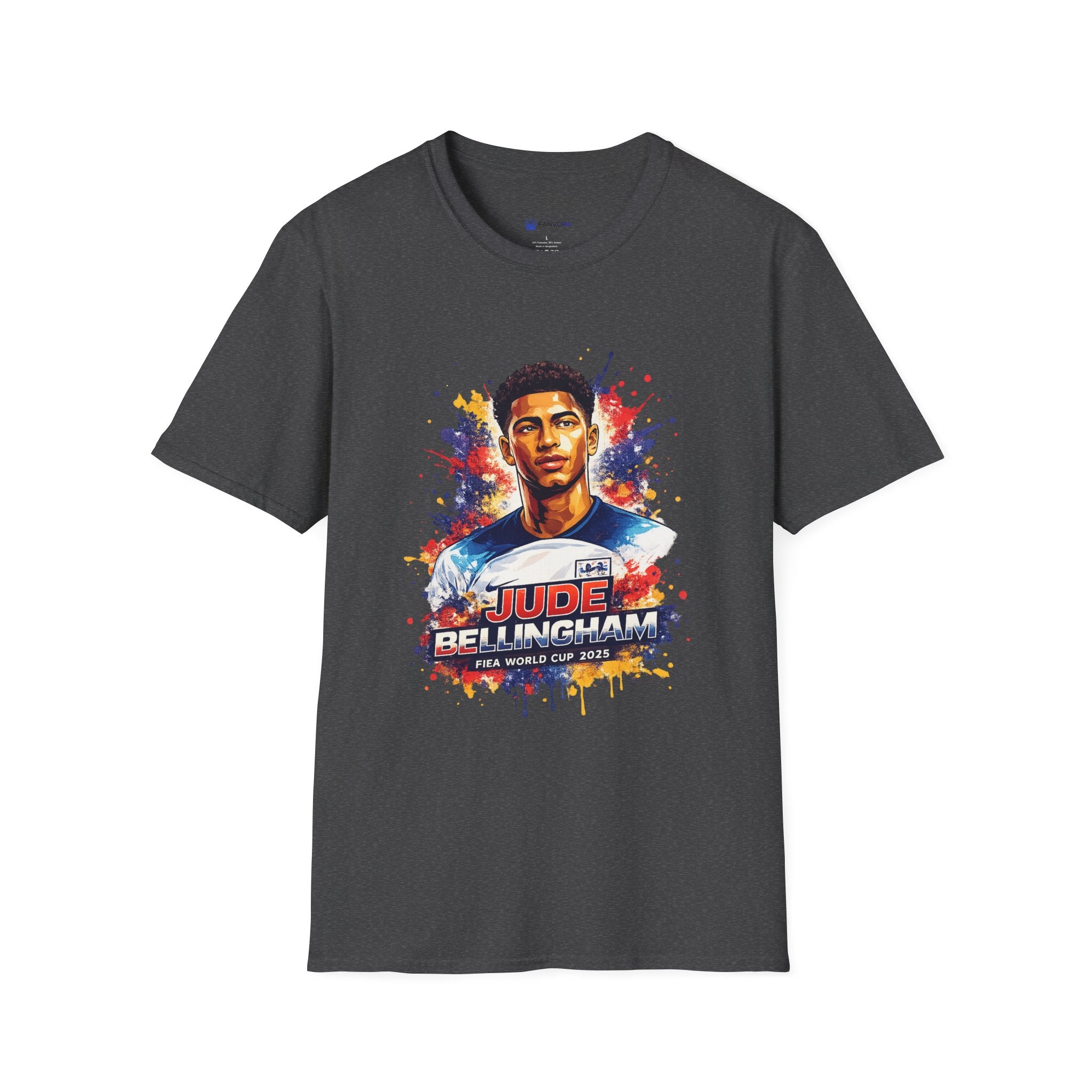 Portrait T-Shirt — Color Splash Football Player Graphic ("England legend")