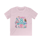Girls' Princess 8th Birthday T-Shirt — "This Is How I Turn 8" Floral Castle Tee