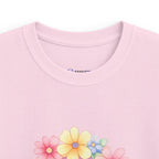 Kids Tee — Pastel Rainbow "Happy Birthday" Floral Design