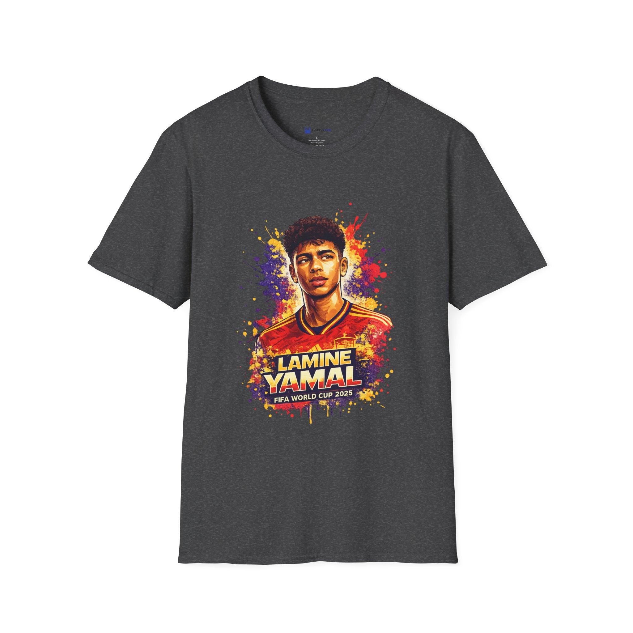 Soccer Player Portrait T-Shirt — 'Spain Legend' Watercolor Graphic Tee