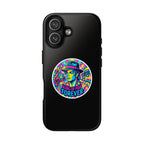 Matte Black iPhone Tough Cases 12 to 17 Pro Max  — "King of Pop Forever" Retro Pop Art Phone Case