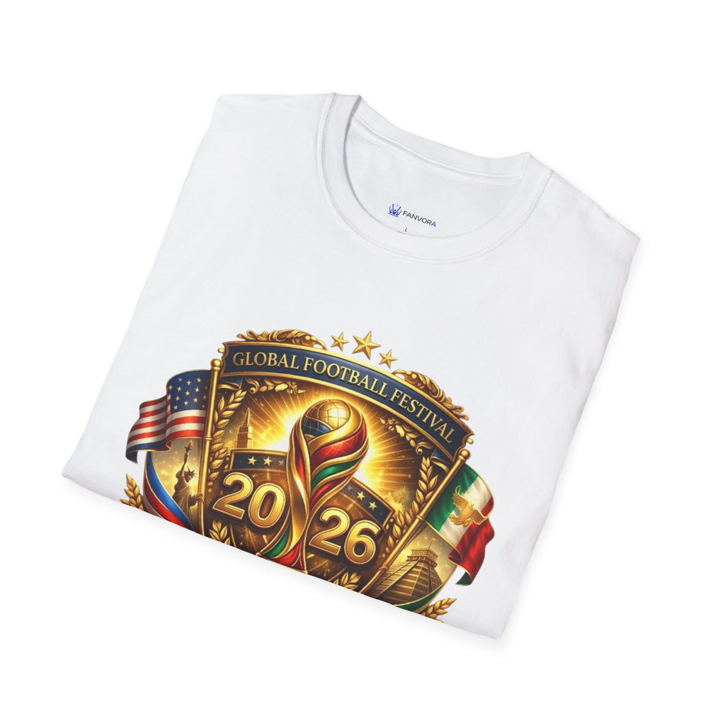 2026 Global Football Festival T-Shirt — Style Soccer Tee with USA & Mexico Flags