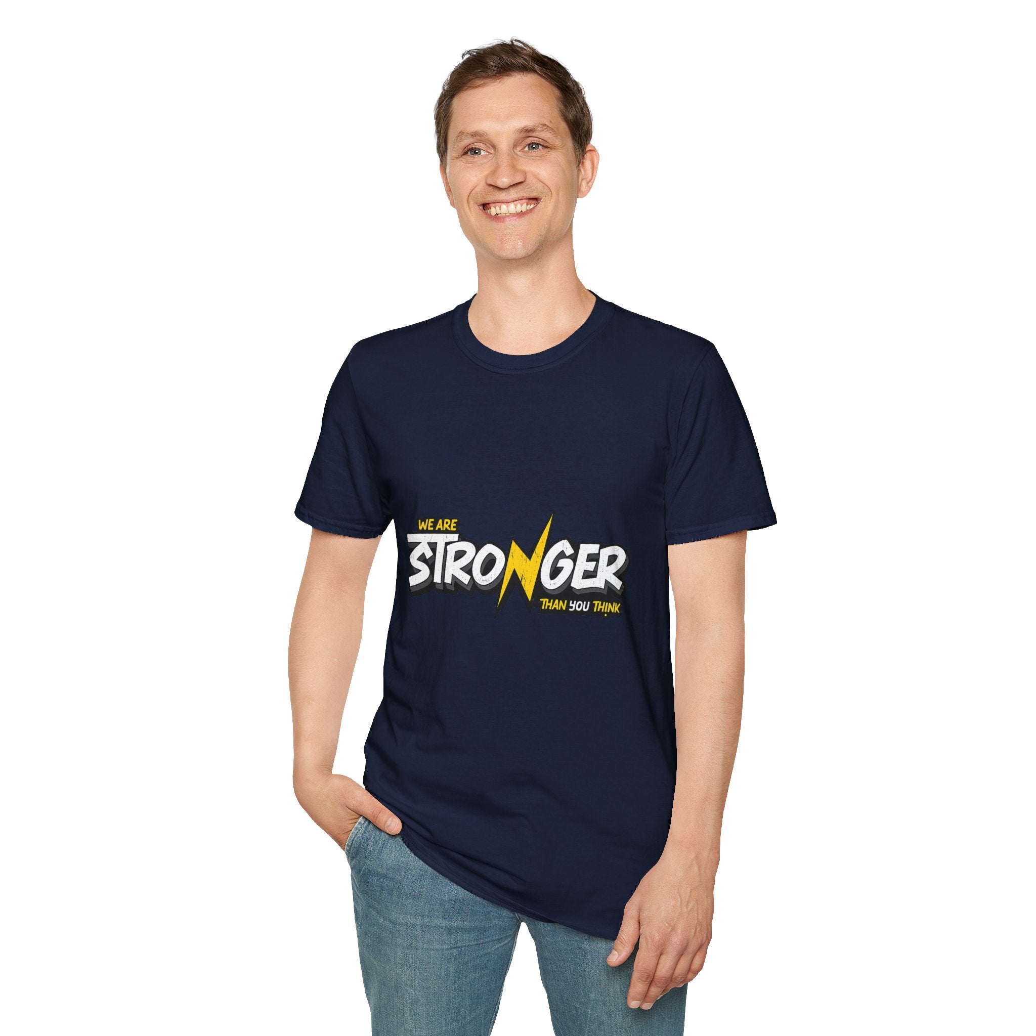 We Are Stronger Lightning Tee — Inspirational Graphic T-Shirt