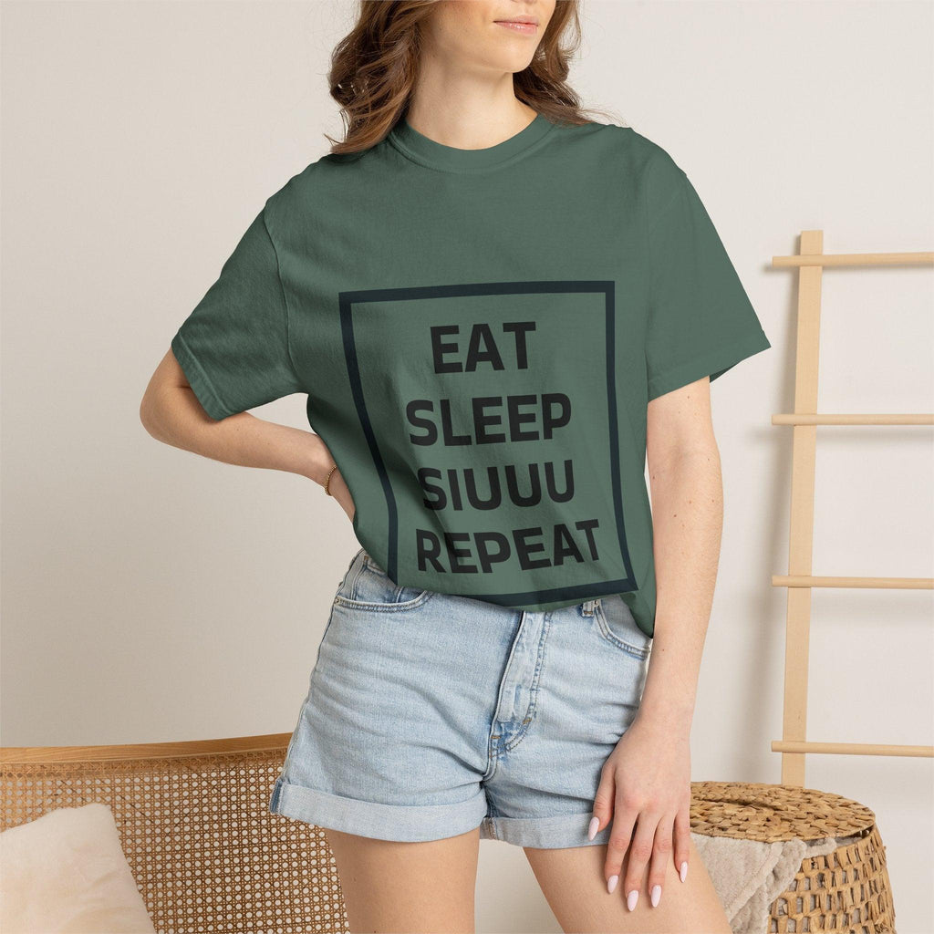 Unisex CR7 Fans Siuuu T-Shirt — Eat Sleep Siuuu Repeat Graphic Tee.