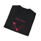 You Won My Heart tic tac toe t-shirt