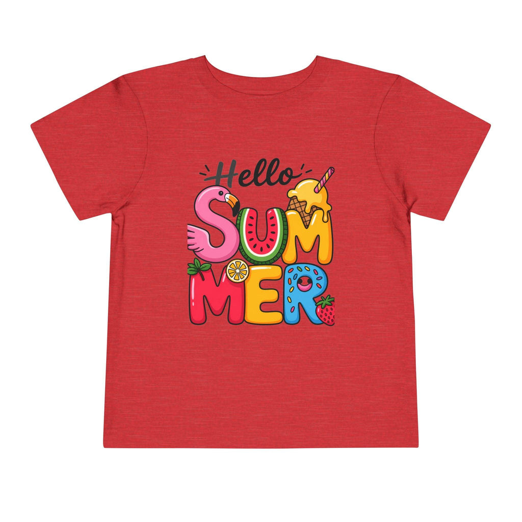Hello Summer fruity typography Toddler Tee.