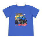 Toddler Tee - "Extreme Adventure 4x4 Off Road" Blue Monster Truck.