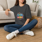 Gym Mode T-Shirt — Cute Barbell Fitness Tee for Gym Lovers