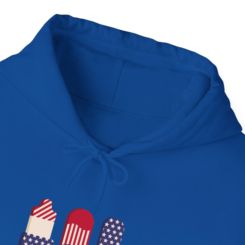 American Patriot Graphic Hoodie — Patriotic Fourth of July Sweatshirt.