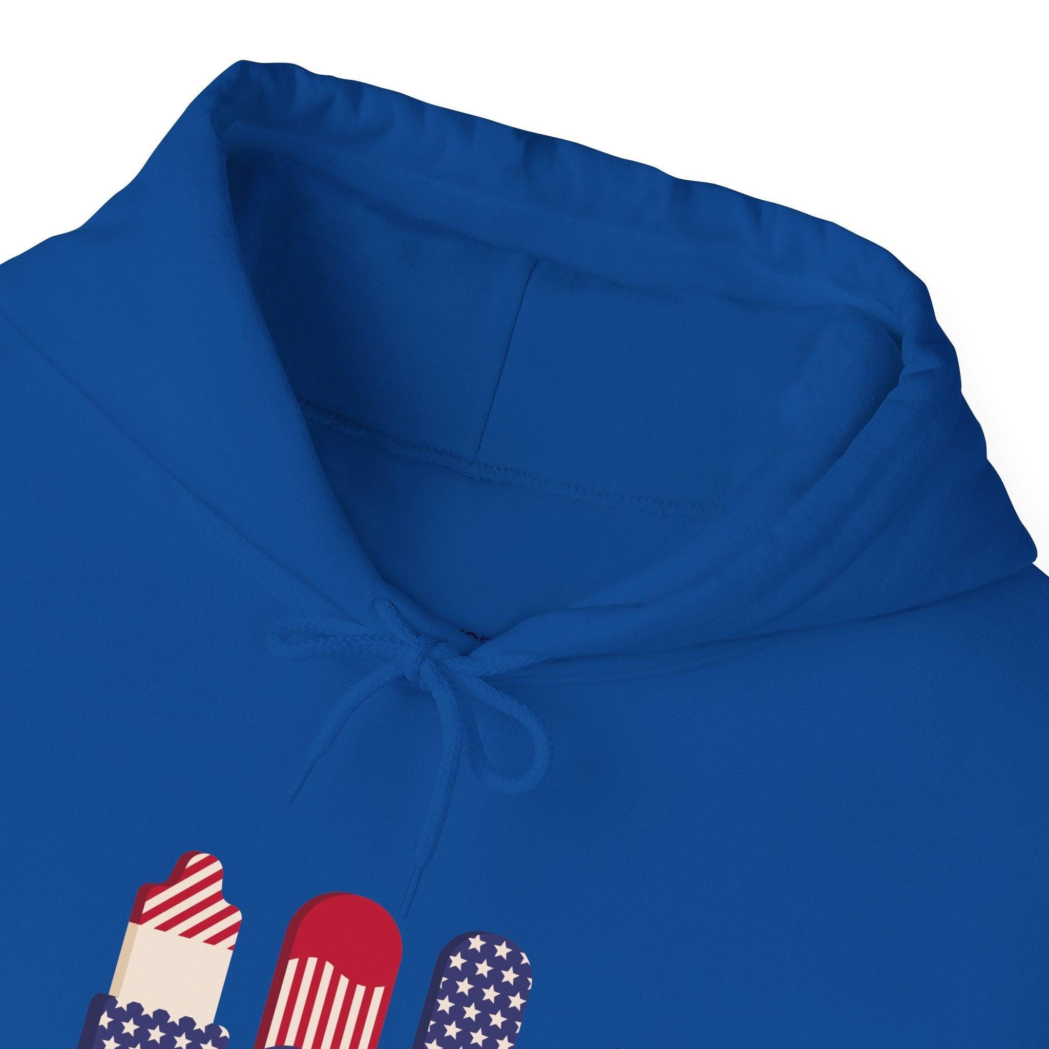 American Patriot Graphic Hoodie — Patriotic Fourth of July Sweatshirt.