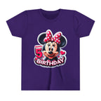 Minnie Mouse Happy 5th Birthday Youth Tee
