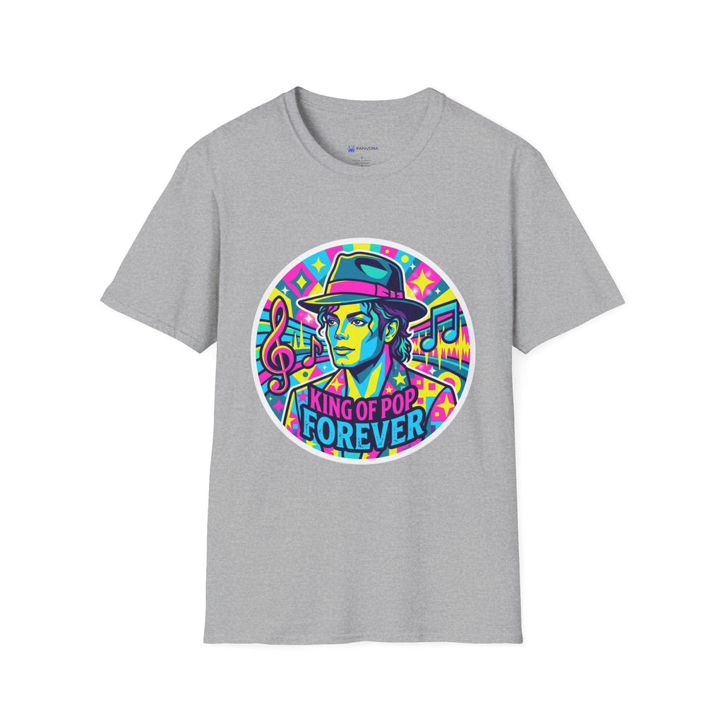 T-Shirt — King of Pop Forever Retro Neon Graphic Tee.