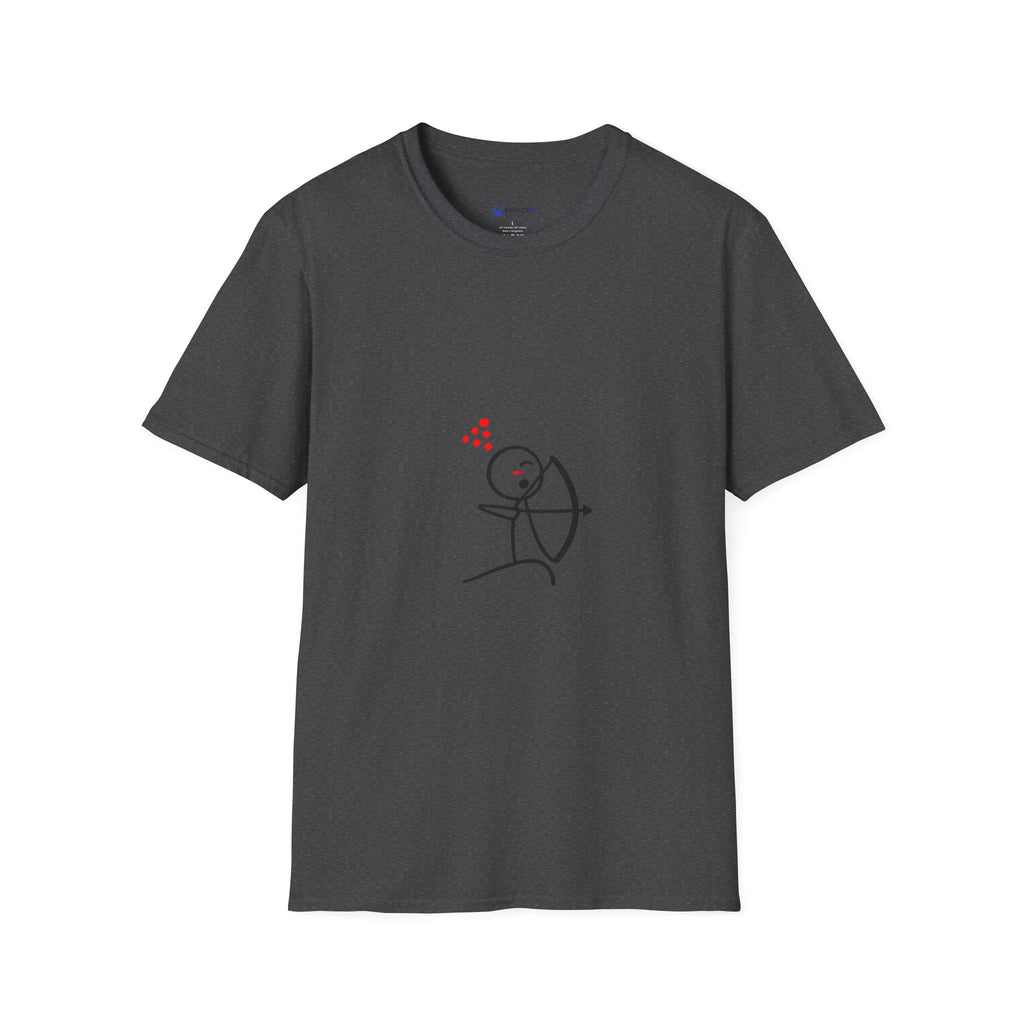 Archer Stick Figure T-Shirt — Cute Cupid Arrow Valentine Tee