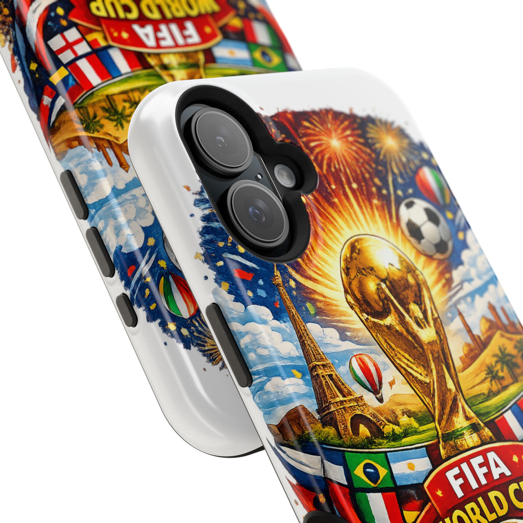 Soccer Magnetic Impact-Resistant Phone Case — FIFA Trophy Design