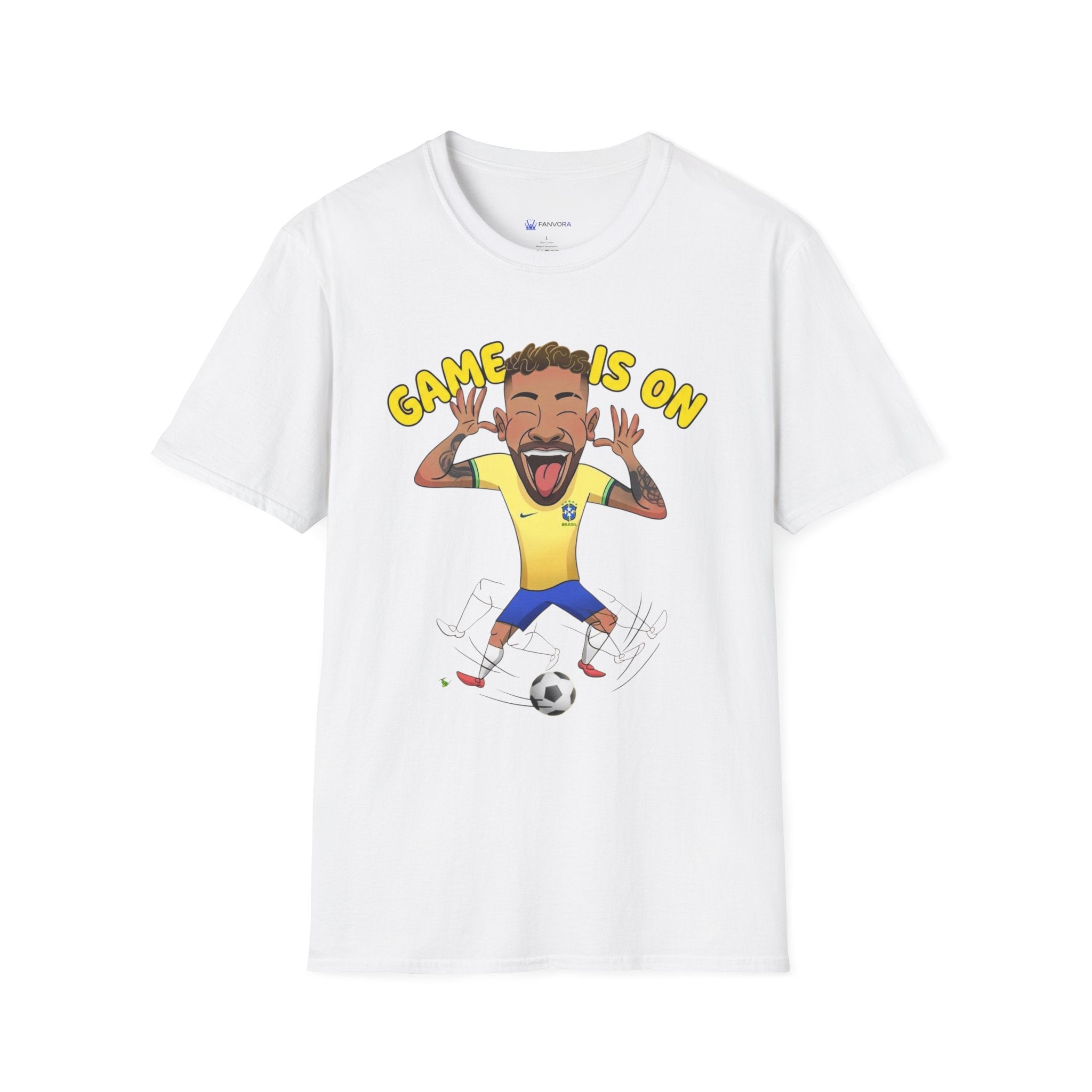 Soccer 'Game Is On' Graphic funny figure design  T‑Shirt