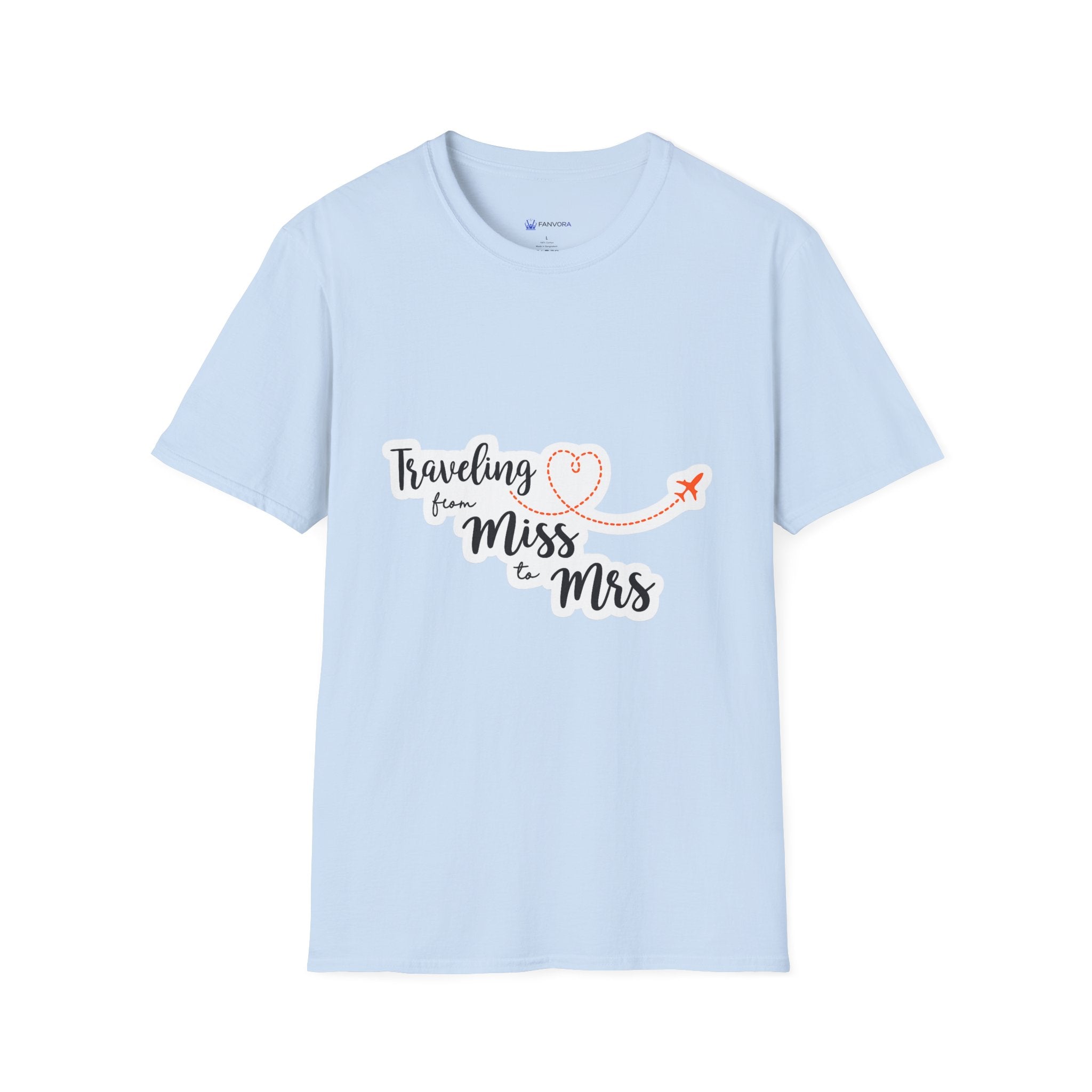 T-Shirt — "Traveling from Miss to Mrs" Bridal Bachelorette Vacation Tee