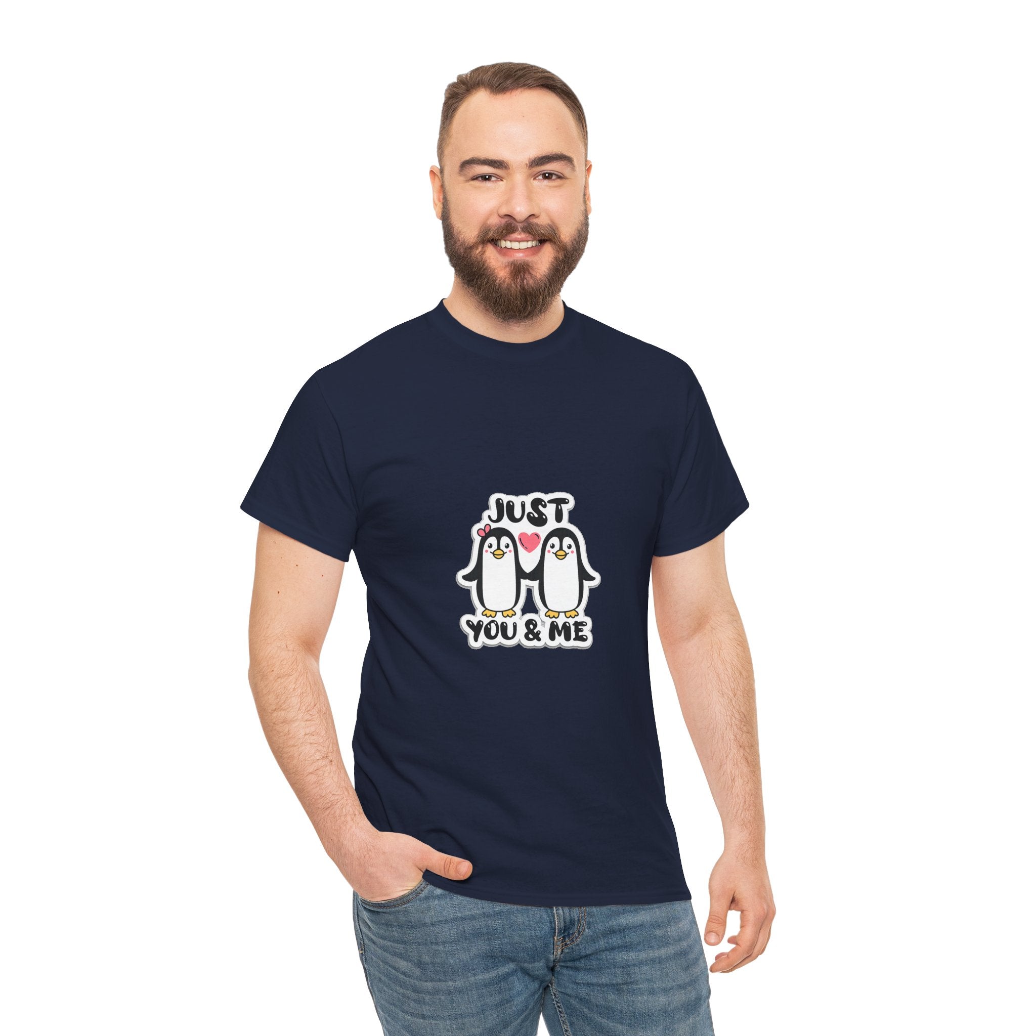 Just You & Me Penguin Tee — Cute Couples Graphic T-Shirt