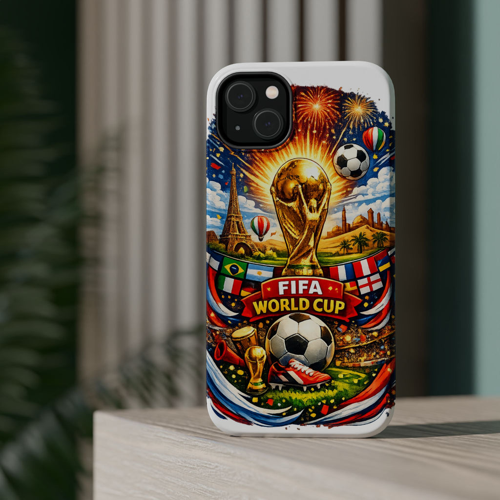Soccer Magnetic Impact-Resistant Phone Case — FIFA Trophy Design