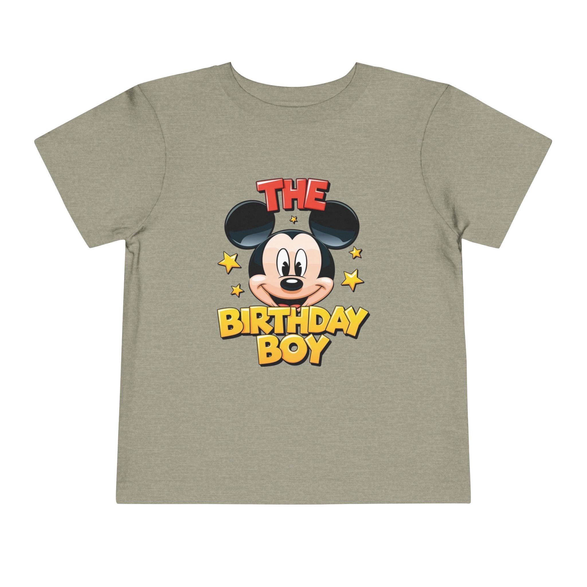 Toddler Tee — "The Birthday Boy" Cartoon Mouse Party Shirt