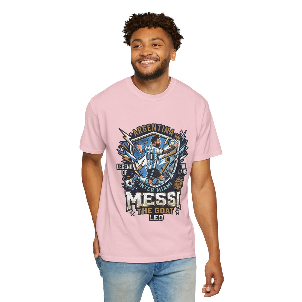 Messi "The GOAT" Soccer T-Shirt - Argentina Fan Version