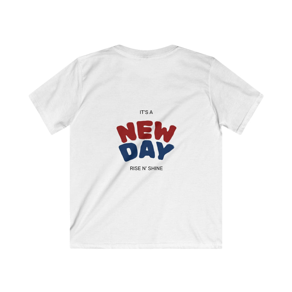 Kids Soccer Tee - "Never Give Up" Inspirational Sports Shirt.