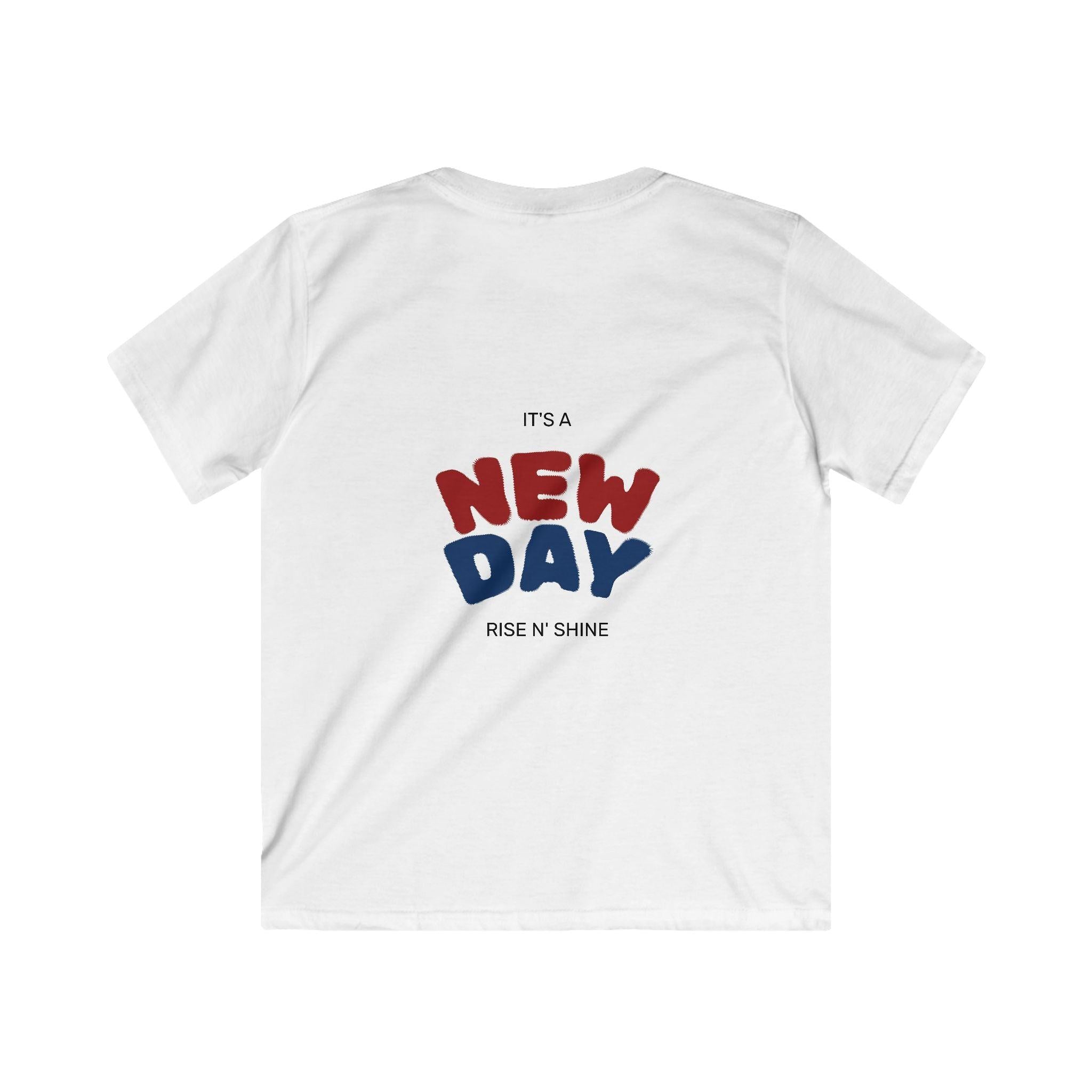 Kids Soccer Tee - "Never Give Up" Inspirational Sports Shirt.