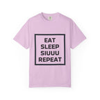 Unisex CR7 Fans Siuuu T-Shirt — Eat Sleep Siuuu Repeat Graphic Tee.
