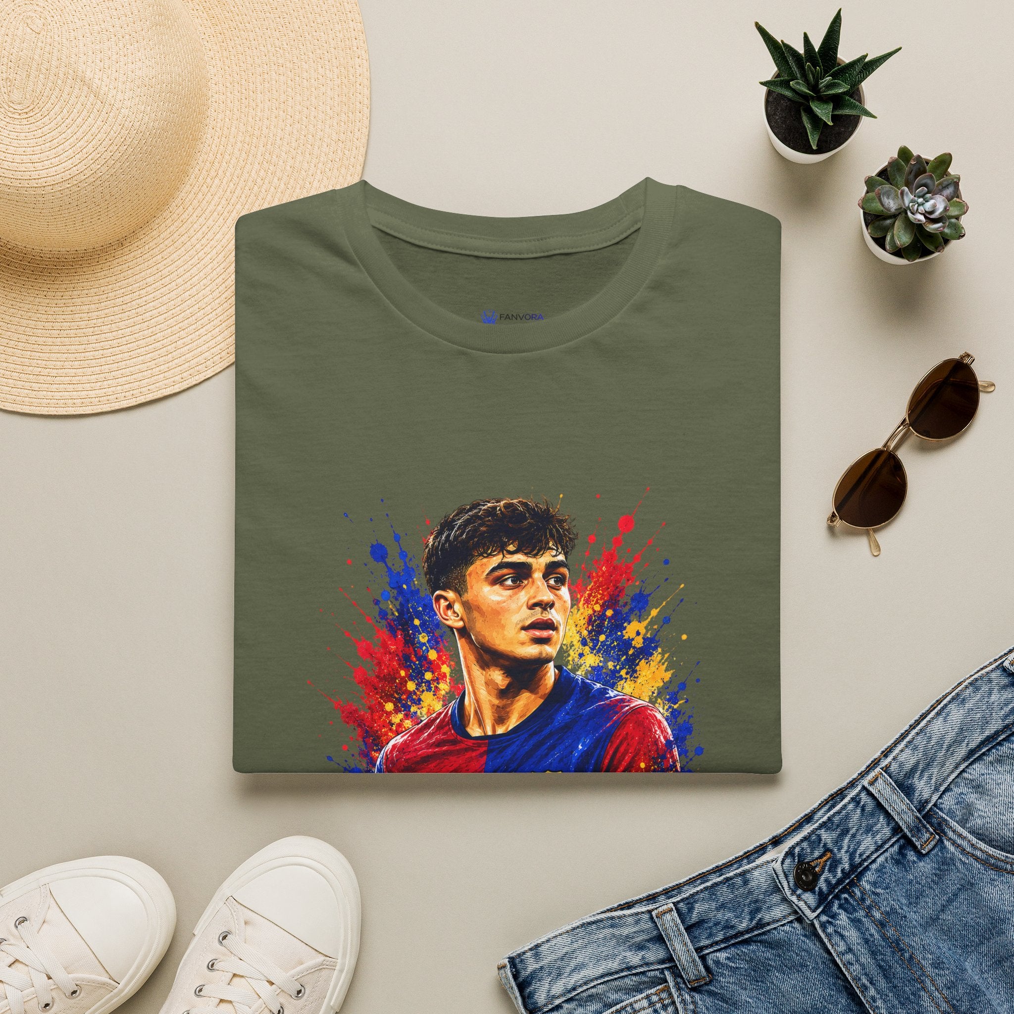 T-Shirt — 'Spain legend' Color Splash Soccer Portrait Tee
