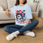 Soccer  Cup T-Shirt – "Go Team! Cup Soccer" USA Flag Design