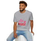 Valentine "Be Mine" T-Shirt — Cute Heart Graphic Tee for Women & Couples