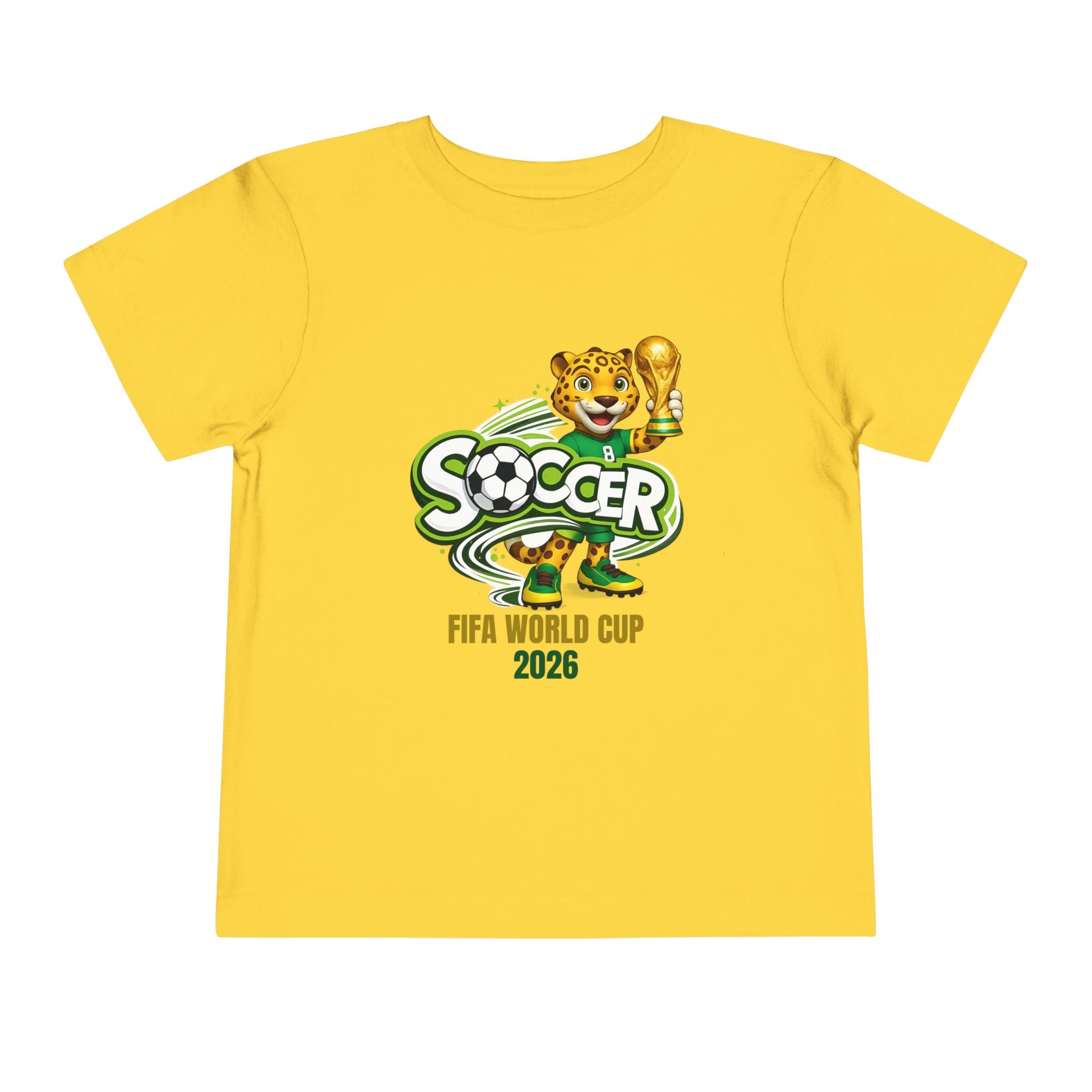Soccer cup 2026 Toddler Soccer Tee — Cute Tiger Mascot Trophy Design