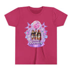 Girls' 5th Birthday Tee - 'Happy Birthday' Glitter Stars Design