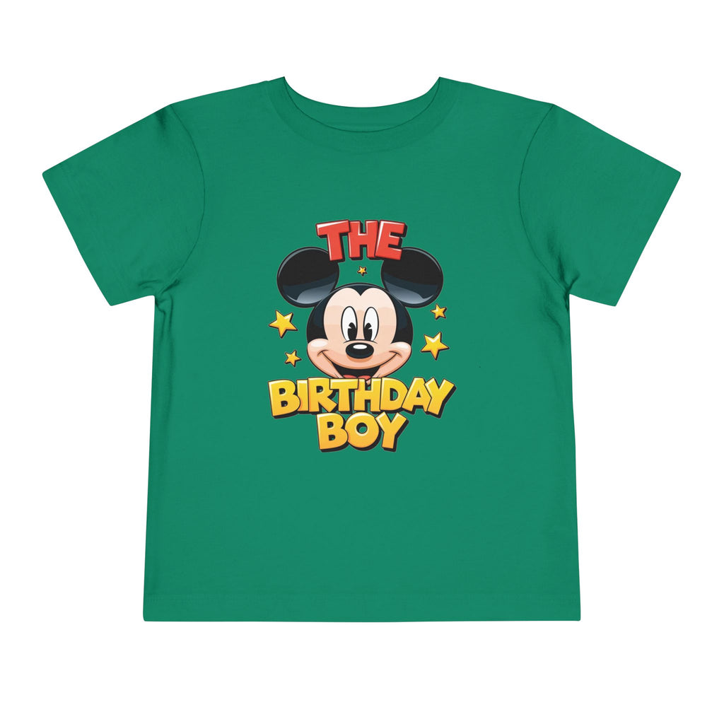 Toddler Tee — "The Birthday Boy" Cartoon Mouse Party Shirt