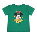 Toddler Tee — "The Birthday Boy" Cartoon Mouse Party Shirt