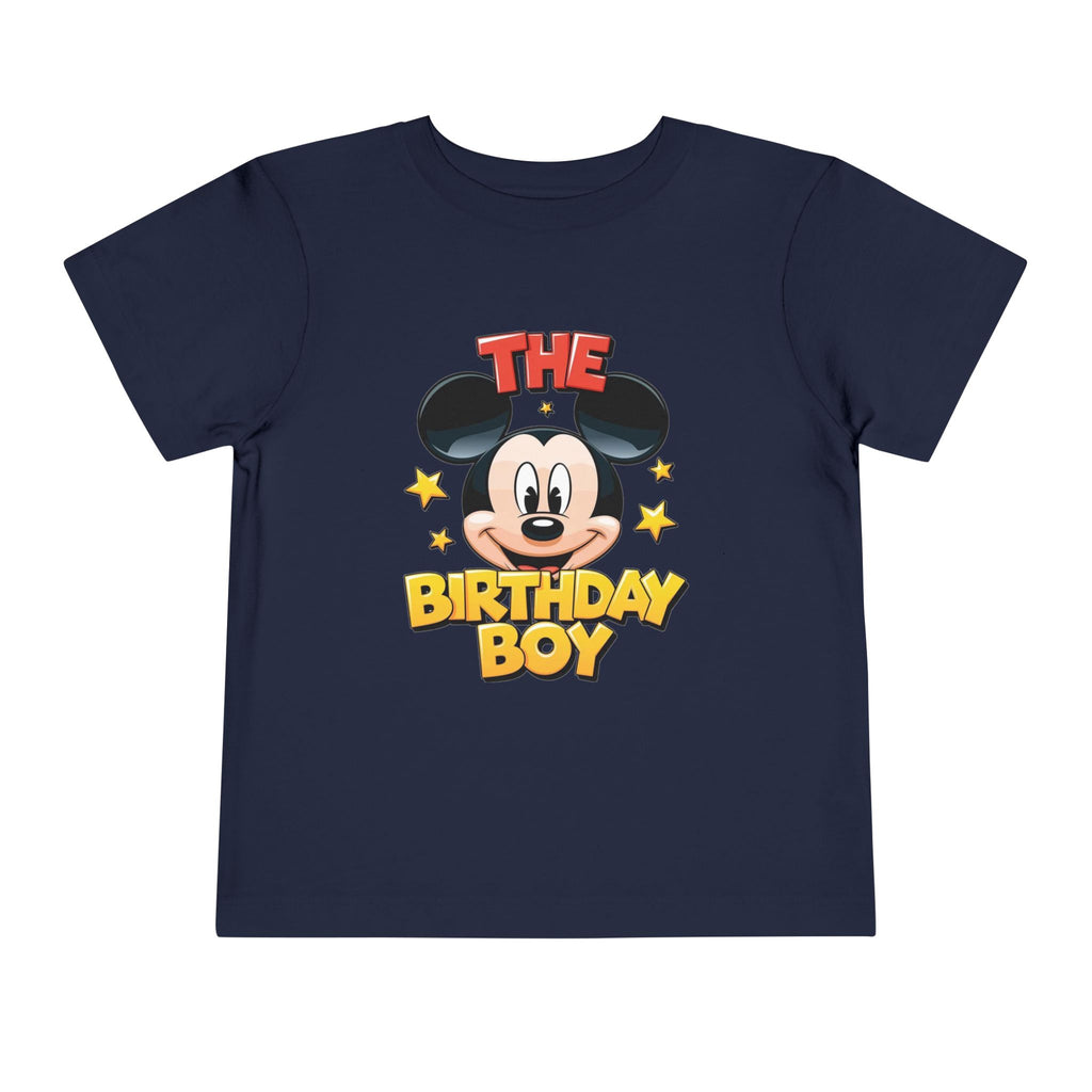 Toddler Tee — "The Birthday Boy" Cartoon Mouse Party Shirt